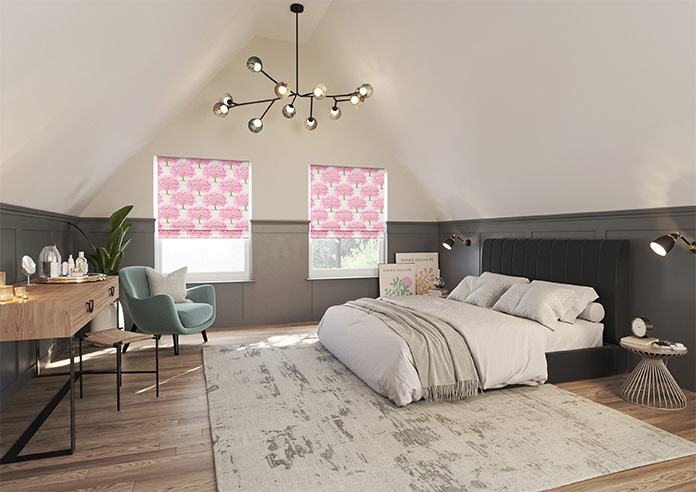 Classic Woodland, Pink Blossom - Twist&Fit Roman Blind - Image 6